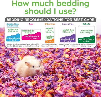 Confetti Small Pet Bedding, 99% Dust-Free Natural Paper with Superior 10 Day Odor Control & Absorption for Guinea Pigs, Hamsters, 50L, (Pack May Vary) (L0410) | 2X more absorbent, 99% dust free, odor control, Biodegradable and compostable, For hamsters,