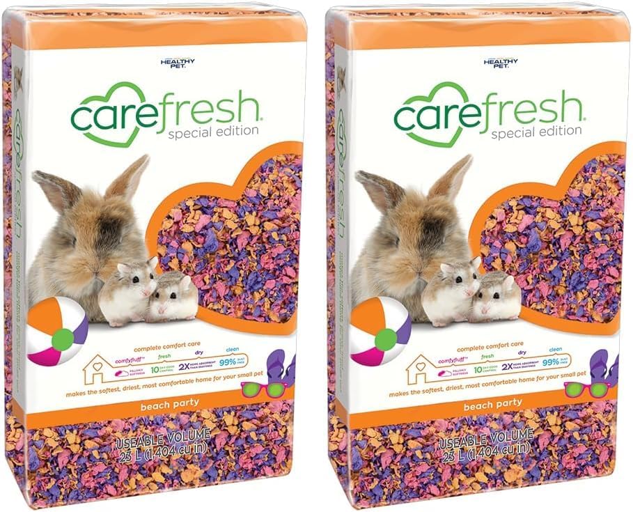 Confetti Small Pet Bedding, 99% Dust-Free Natural Paper with Superior 10 Day Odor Control & Absorption for Guinea Pigs, Hamsters, 50L, (Pack May Vary) (L0410) | 2X more absorbent, 99% dust free, odor control, Biodegradable and compostable, For hamsters,