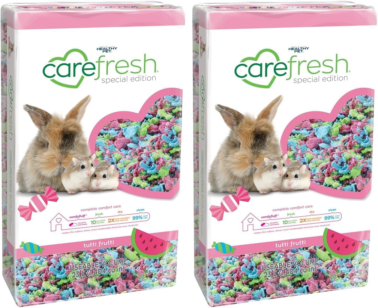 Confetti Small Pet Bedding, 99% Dust-Free Natural Paper with Superior 10 Day Odor Control & Absorption for Guinea Pigs, Hamsters, 50L, (Pack May Vary) (L0410) | 2X more absorbent, 99% dust free, odor control, Biodegradable and compostable, For hamsters,
