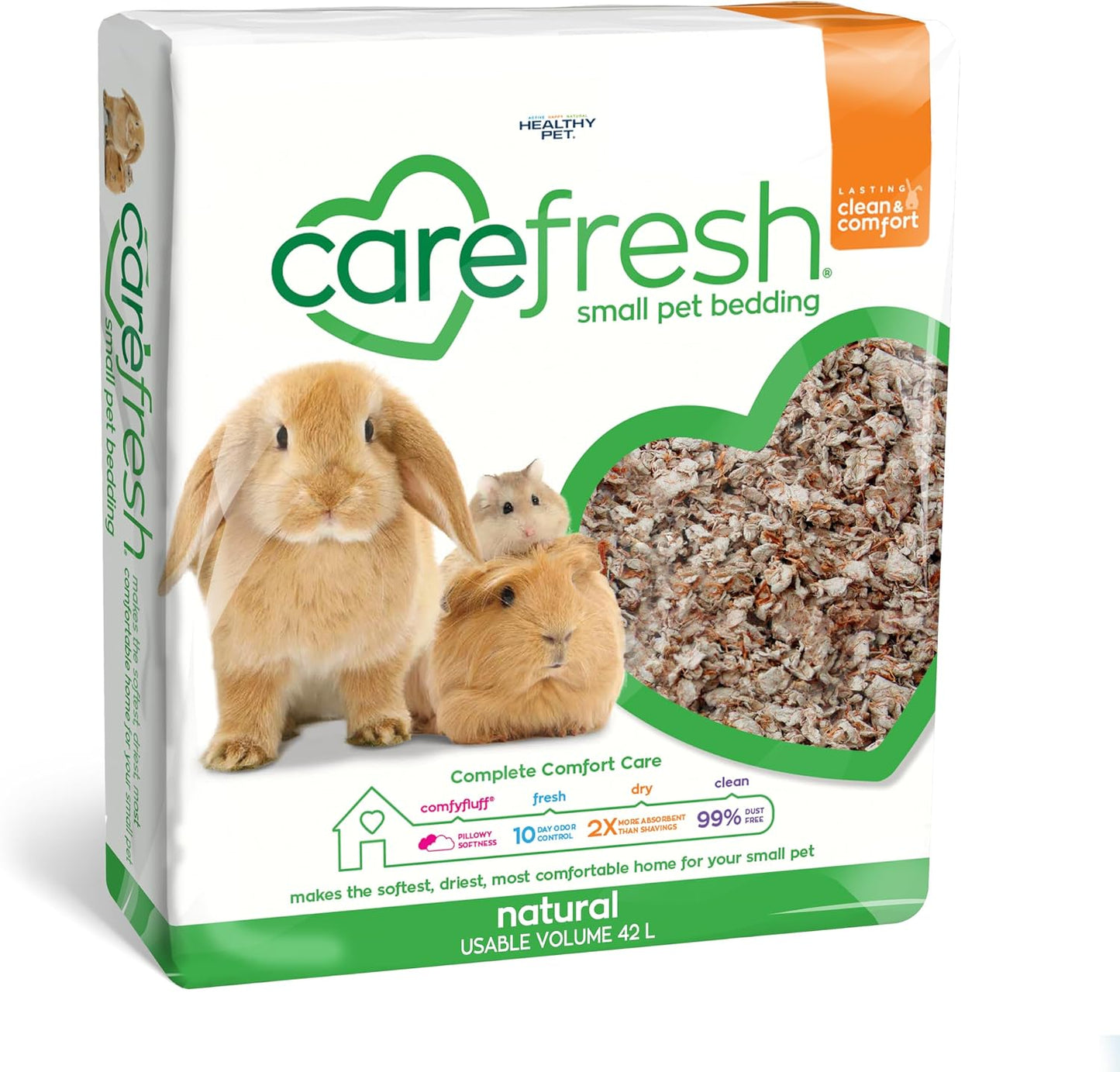 Confetti Small Pet Bedding, 99% Dust-Free Natural Paper with Superior 10 Day Odor Control & Absorption for Guinea Pigs, Hamsters, 50L, (Pack May Vary) (L0410) | 2X more absorbent, 99% dust free, odor control, Biodegradable and compostable, For hamsters,