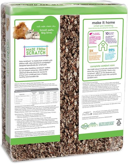 Confetti Small Pet Bedding, 99% Dust-Free Natural Paper with Superior 10 Day Odor Control & Absorption for Guinea Pigs, Hamsters, 50L, (Pack May Vary) (L0410) | 2X more absorbent, 99% dust free, odor control, Biodegradable and compostable, For hamsters,