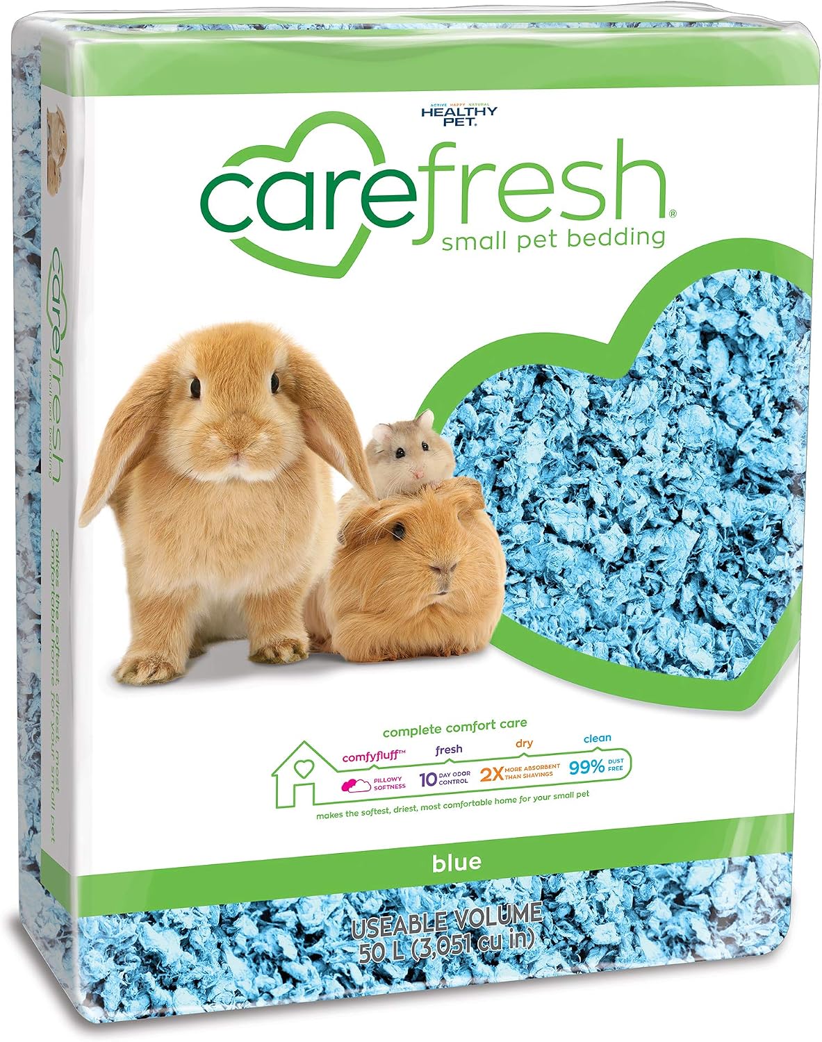 Confetti Small Pet Bedding, 99% Dust-Free Natural Paper with Superior 10 Day Odor Control & Absorption for Guinea Pigs, Hamsters, 50L, (Pack May Vary) (L0410) | 2X more absorbent, 99% dust free, odor control, Biodegradable and compostable, For hamsters,