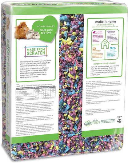 Confetti Small Pet Bedding, 99% Dust-Free Natural Paper with Superior 10 Day Odor Control & Absorption for Guinea Pigs, Hamsters, 50L, (Pack May Vary) (L0410) | 2X more absorbent, 99% dust free, odor control, Biodegradable and compostable, For hamsters,