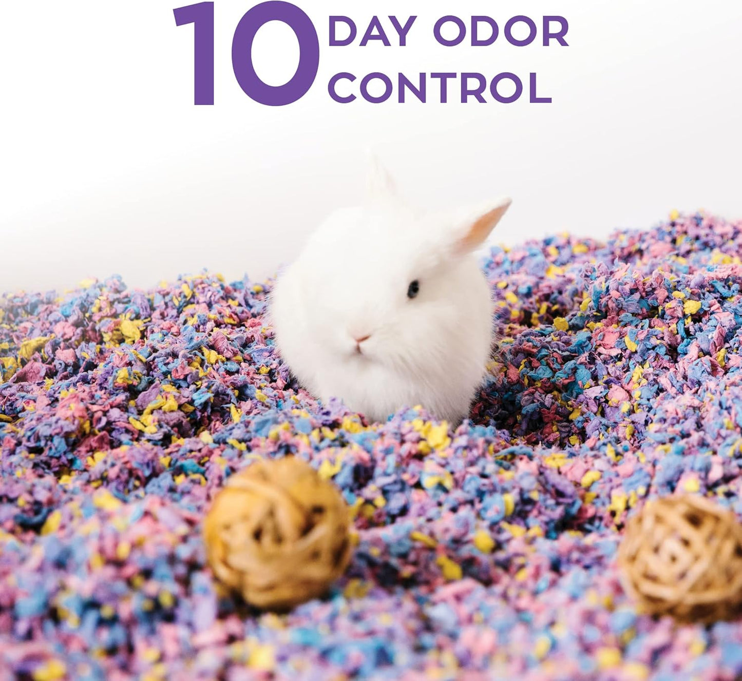 Confetti Small Pet Bedding, 99% Dust-Free Natural Paper with Superior 10 Day Odor Control & Absorption for Guinea Pigs, Hamsters, 50L, (Pack May Vary) (L0410) | 2X more absorbent, 99% dust free, odor control, Biodegradable and compostable, For hamsters,
