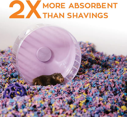 Confetti Small Pet Bedding, 99% Dust-Free Natural Paper with Superior 10 Day Odor Control & Absorption for Guinea Pigs, Hamsters, 50L, (Pack May Vary) (L0410) | 2X more absorbent, 99% dust free, odor control, Biodegradable and compostable, For hamsters,
