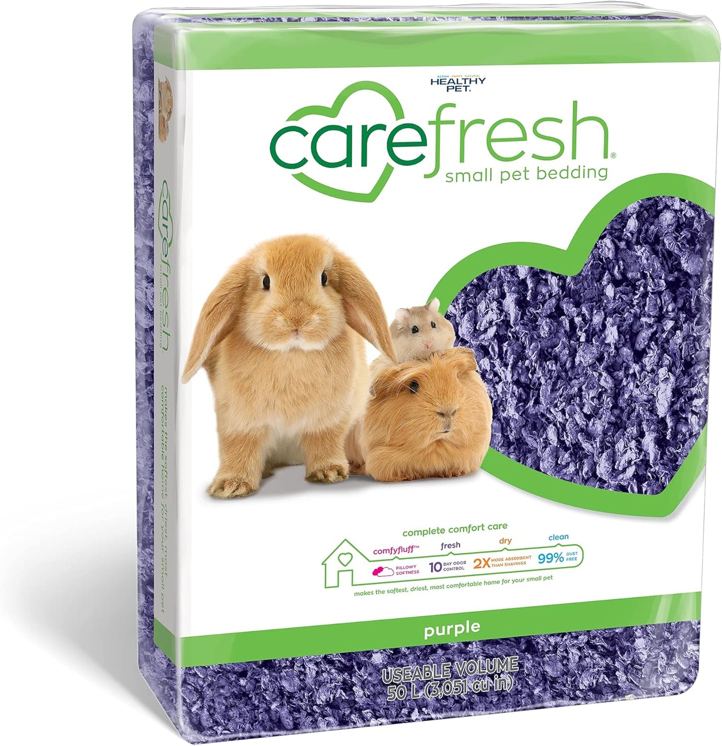 Confetti Small Pet Bedding, 99% Dust-Free Natural Paper with Superior 10 Day Odor Control & Absorption for Guinea Pigs, Hamsters, 50L, (Pack May Vary) (L0410) | 2X more absorbent, 99% dust free, odor control, Biodegradable and compostable, For hamsters,