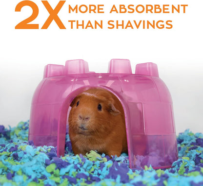 Confetti Small Pet Bedding, 99% Dust-Free Natural Paper with Superior 10 Day Odor Control & Absorption for Guinea Pigs, Hamsters, 50L, (Pack May Vary) (L0410) | 2X more absorbent, 99% dust free, odor control, Biodegradable and compostable, For hamsters,