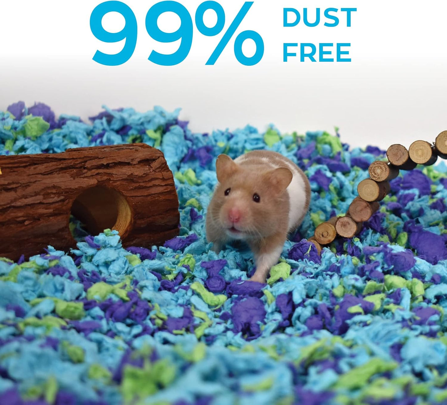 Confetti Small Pet Bedding, 99% Dust-Free Natural Paper with Superior 10 Day Odor Control & Absorption for Guinea Pigs, Hamsters, 50L, (Pack May Vary) (L0410) | 2X more absorbent, 99% dust free, odor control, Biodegradable and compostable, For hamsters,
