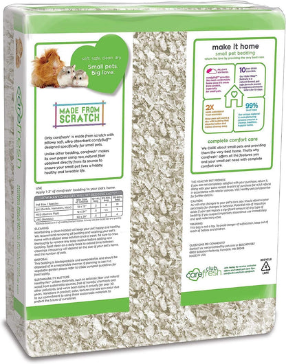 Confetti Small Pet Bedding, 99% Dust-Free Natural Paper with Superior 10 Day Odor Control & Absorption for Guinea Pigs, Hamsters, 50L, (Pack May Vary) (L0410) | 2X more absorbent, 99% dust free, odor control, Biodegradable and compostable, For hamsters,