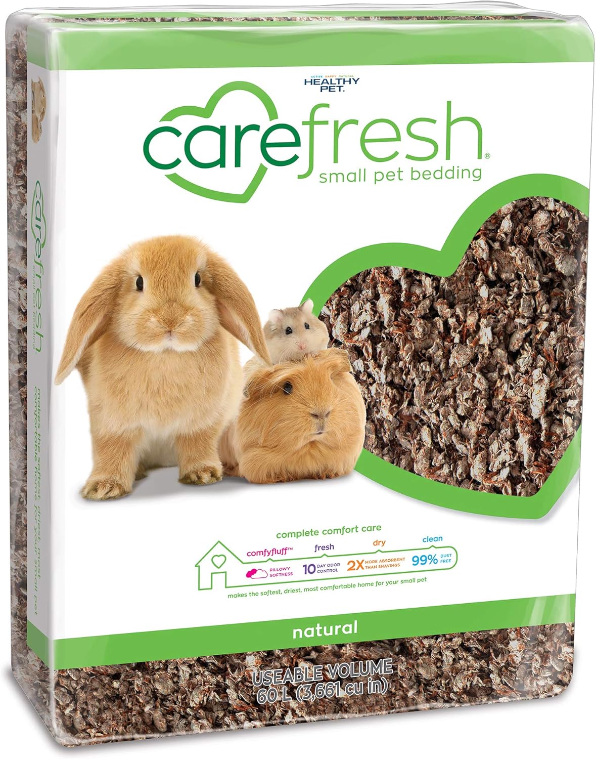 Confetti Small Pet Bedding, 99% Dust-Free Natural Paper with Superior 10 Day Odor Control & Absorption for Guinea Pigs, Hamsters, 50L, (Pack May Vary) (L0410) | 2X more absorbent, 99% dust free, odor control, Biodegradable and compostable, For hamsters,