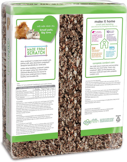 Confetti Small Pet Bedding, 99% Dust-Free Natural Paper with Superior 10 Day Odor Control & Absorption for Guinea Pigs, Hamsters, 50L, (Pack May Vary) (L0410) | 2X more absorbent, 99% dust free, odor control, Biodegradable and compostable, For hamsters,