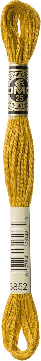 Embroidery Floss, Cotton, # 3852 Yellow, 8 m