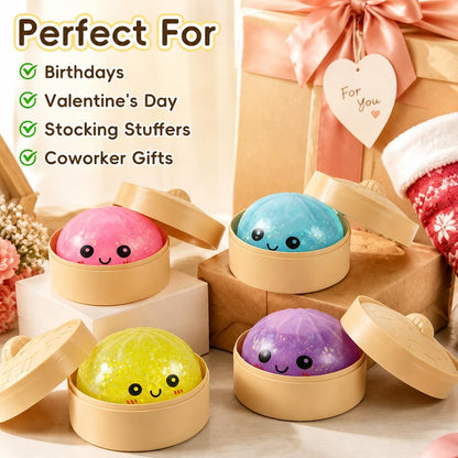 Cute Squishy Stress Relief Fidget, Handpicked Low-Odor Soft Sensory Desk Companion, Kawaii Relaxing Office Accessory for Adults, Fun Desktop Decoration & Gift (Yellow)