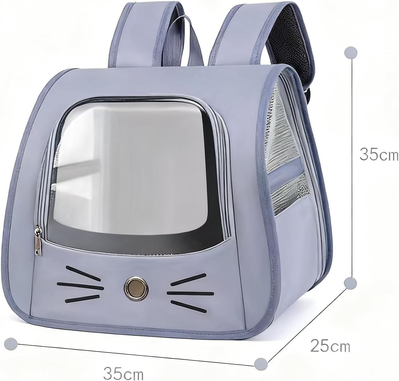 Pet Backpack Carrier, Traveler Breathable Transparent Carrier for Cats or Dogs, Large Space and Foldable Pet Carrier for Travel, Hiking, Shopping, and Vet, Cute, Suitable for Kids (Yellow)