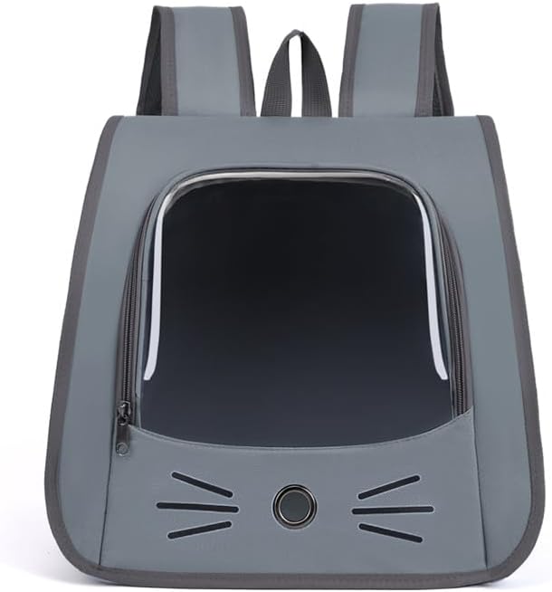 Pet Backpack Carrier, Traveler Breathable Transparent Carrier for Cats or Dogs, Large Space and Foldable Pet Carrier for Travel, Hiking, Shopping, and Vet, Cute, Suitable for Kids (Yellow)